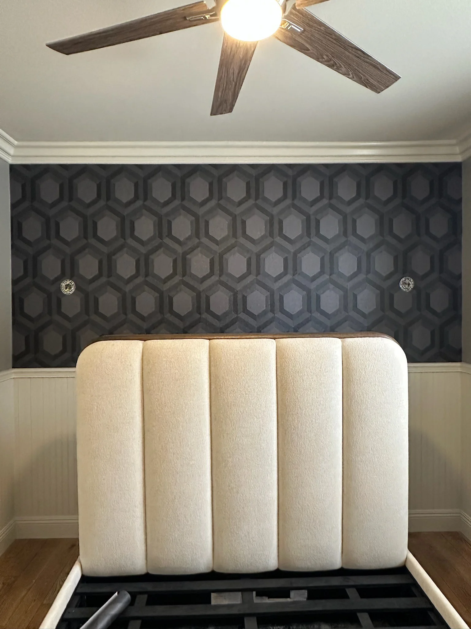 Accent wall wallpaper Detroit home
